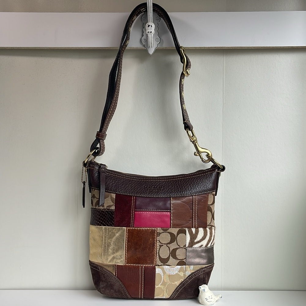 COACH Vintage Patchwork Shoulder Crossbody Bag - Picture 5 of 17